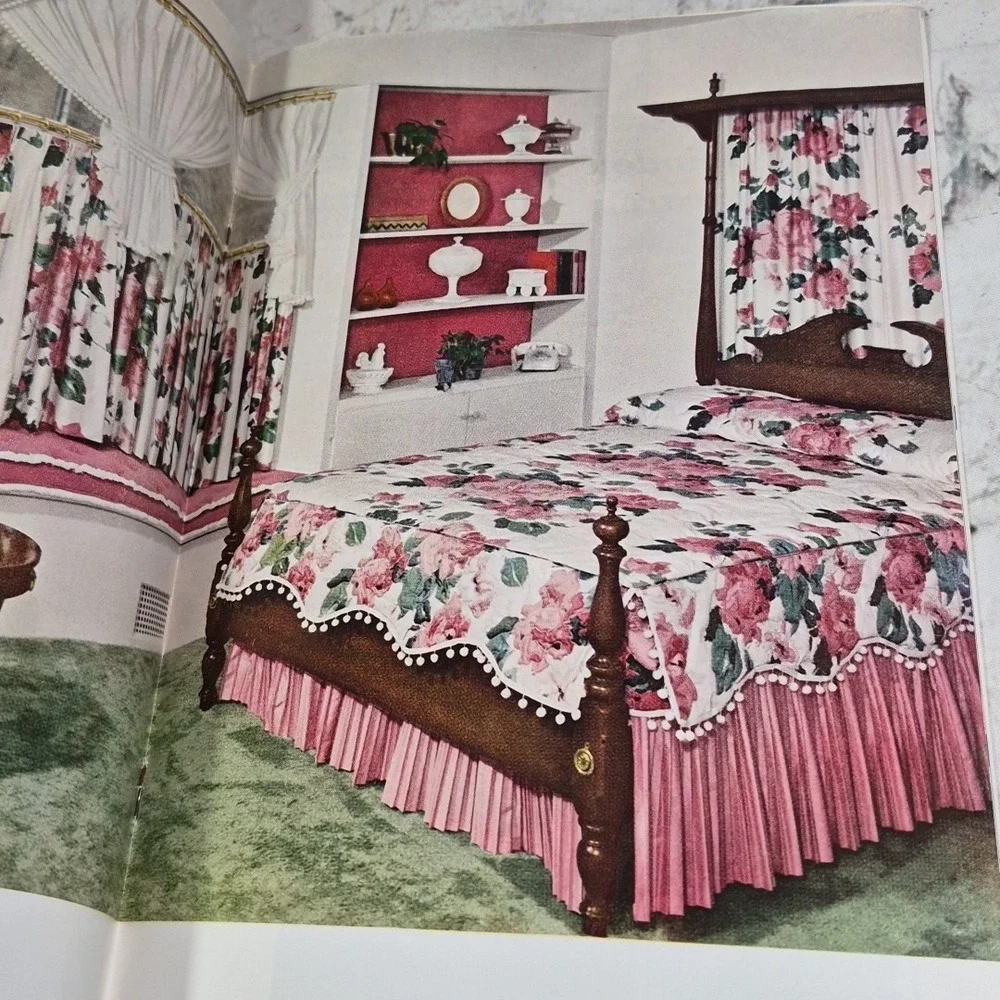 1960 Vintage - 1,001 Decorating Ideas Book 17 Conso Drapery Trimming USA MCM